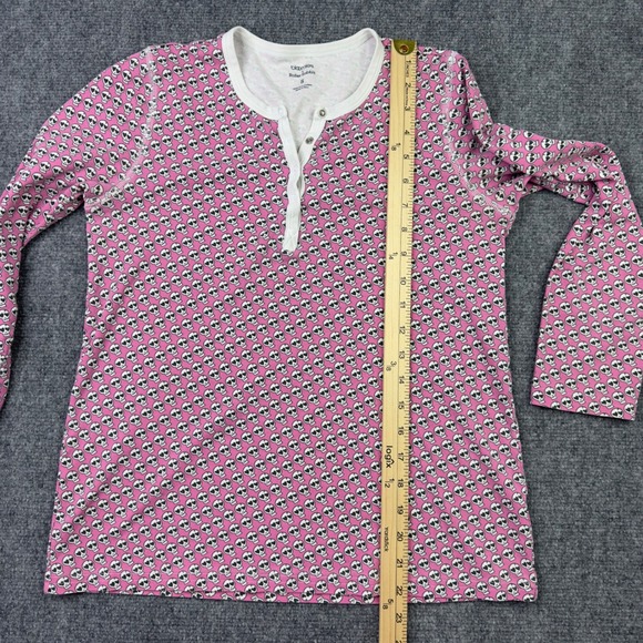 Bloomies x Roller Rabbit 2PC Pajama Set S Pink Skull Sleepwear Coquette Romantic - Picture 7 of 16